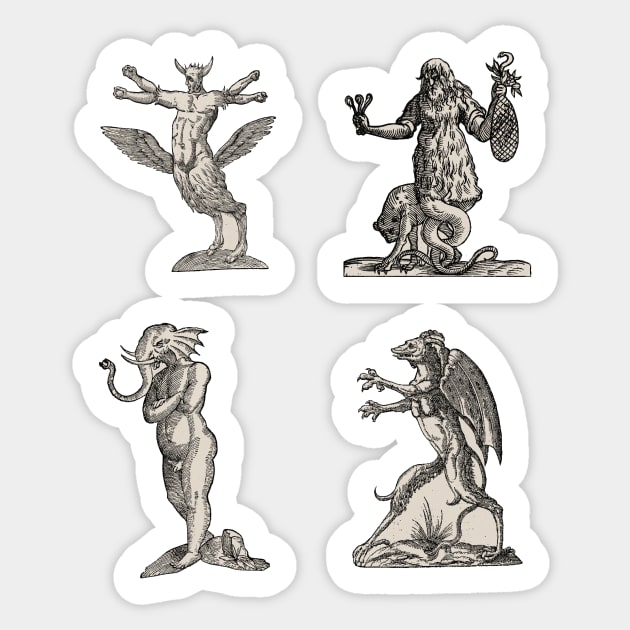 Strange Medieval Monsters Sticker by GrampaTony